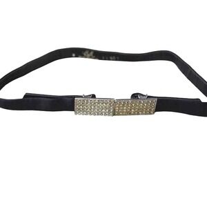 MM Satin and Crystal Slim Form Waist Belt adjustable to 30"